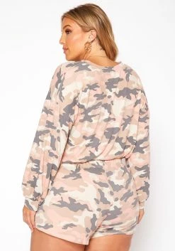 Asoph Plus Size Camo Print Two Piece Set -Asoph Sales Shop 2018488 354 4