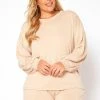 Asoph Plus Size Basic Lounge Two Piece Set