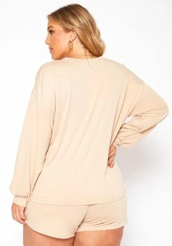 Asoph Plus Size Basic Lounge Two Piece Set -Asoph Sales Shop 2018490 118 4