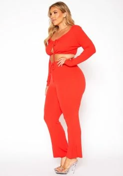 Asoph Plus Size Ribbed Knit Crop Top & Pants Set 7 Asoph Plus Size Ribbed Knit Crop Top & Pants Set -Asoph Sales Shop 2018516 110 2