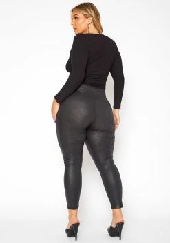 Asoph Plus Size Snakeskin Print High Waist Leggings -Asoph Sales Shop 2018556 001 3