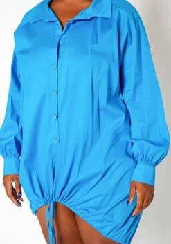 Asoph Plus Size Oversized Button Up Collar Mini Dress 9 Asoph Plus Size Oversized Button Up Collar Mini Dress -Asoph Sales Shop 2018565 127 4