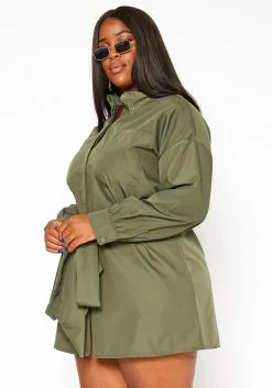 Asoph Plus Size Button Front Collar Mini Dress -Asoph Sales Shop 2018567 554 1