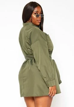 Asoph Plus Size Button Front Collar Mini Dress -Asoph Sales Shop 2018567 554 3