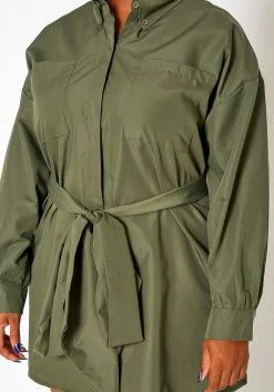 Asoph Plus Size Button Front Collar Mini Dress -Asoph Sales Shop 2018567 554 4