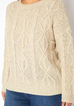 Asoph Plus Size Color Hinted Cable Knit Sweater -Asoph Sales Shop 2018586 118 4