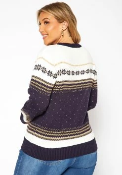 Asoph Plus Size Polka Dot Knit Sweater -Asoph Sales Shop 2018588 117 2
