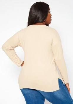 Asoph Plus Size Casual Crew Neck Long Sleeve Top -Asoph Sales Shop 2018621 154 3