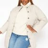 Plus Size Mandolin Collar Puffer Jacket