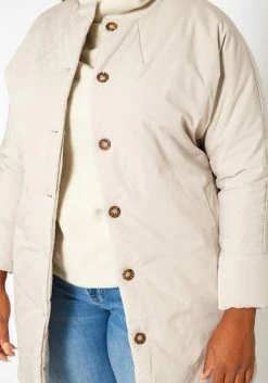 Plus Size Mandolin Collar Puffer Jacket -Asoph Sales Shop 2018749 190 4