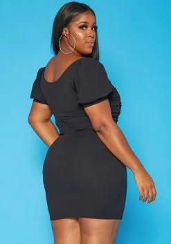 Plus Size Sweetheart Neck Bodycon Mini Dress -Asoph Sales Shop 2018808 001 3