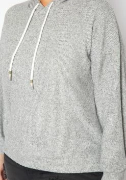 Plus Size Ribbed Knit Hooded Sweater -Asoph Sales Shop 2018897 261 4