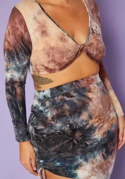 [Special Price] Plus Size Multi Print Crop Top & Skirt Set -Asoph Sales Shop 2018906 141 4