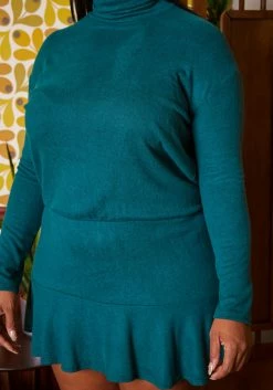 Plus Size Turtleneck Flare Mini Dress -Asoph Sales Shop 2019029 161 4