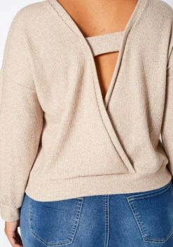 Plus Size Open Back Knit Sweater -Asoph Sales Shop 2019032 118 4