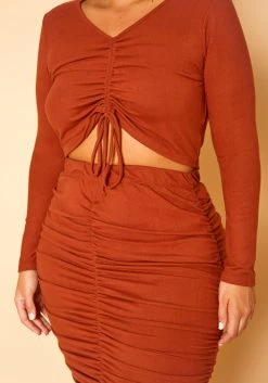 Plus Size Centered Drawstring Two Piece Set -Asoph Sales Shop 2019108 386 4