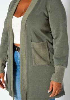 Plus Size Casual Open Front Long Cardigan -Asoph Sales Shop 2019121 125 4