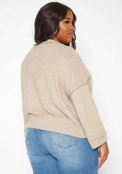 Plus Size Relaxed Fit V Neck Sweater -Asoph Sales Shop 2019124 118 3