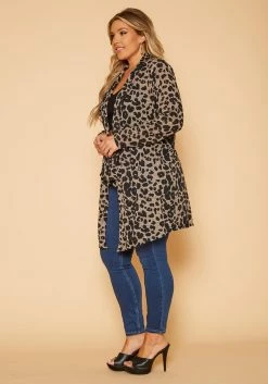 Plus Size Leopard Print Drape Front Cardigan 7 Plus Size Leopard Print Drape Front Cardigan -Asoph Sales Shop 2019128 118 2