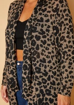 Plus Size Leopard Print Drape Front Cardigan 9 Plus Size Leopard Print Drape Front Cardigan -Asoph Sales Shop 2019128 118 4
