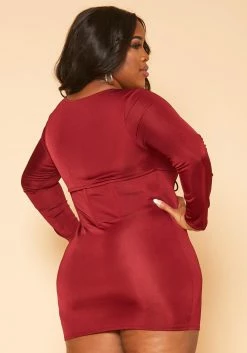 Plus Size Corset Effect Bodycon Mini Dress -Asoph Sales Shop 2019180 283 2
