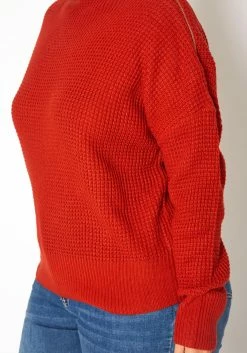 Plus Size Waffle Knit Zipper Hem Sweater -Asoph Sales Shop 2019212 120 4