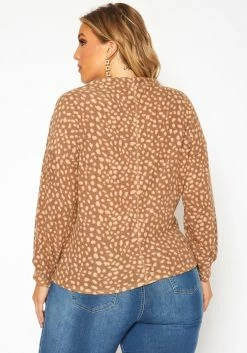 Plus Size Dotted Print Wide Neck Sweater -Asoph Sales Shop 2019275 118 3