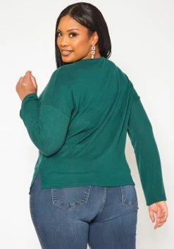 Plus Size Snakeskin Pocket Hem Long Sleeve Shirt -Asoph Sales Shop 2019278 161 3