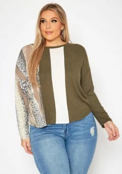 Plus Size Color Block Casual Sweater -Asoph Sales Shop 2019362 128 1