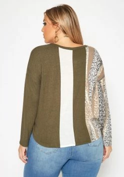 Plus Size Color Block Casual Sweater -Asoph Sales Shop 2019362 128 3