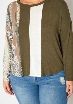 Plus Size Color Block Casual Sweater -Asoph Sales Shop 2019362 128 4