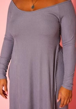 Plus Size Ribbed Knit Long Sleeve Top & Pants Set -Asoph Sales Shop 2019368 749 3