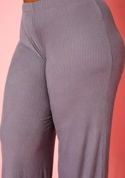 Plus Size Ribbed Knit Long Sleeve Top & Pants Set -Asoph Sales Shop 2019368 749 4