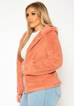 Plus Size Faux Fur Hooded Zip Front Sweater 7 Plus Size Faux Fur Hooded Zip Front Sweater -Asoph Sales Shop 2019521 186 1