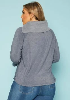 Plus Size Asymmetric Collar Neck Sweater -Asoph Sales Shop 2019541 003 3