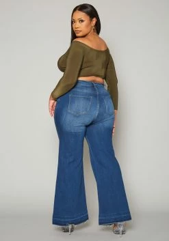 Vibrant Plus Size Deep Blue Denim Mom Jeans -Asoph Sales Shop 2019587 938 3