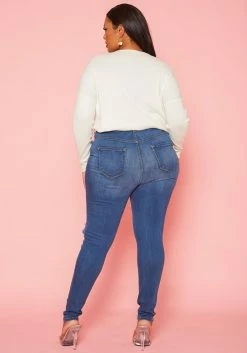 Vibrant Plus Size Distressed Skinny Denim Jeans -Asoph Sales Shop 2019591 938 3