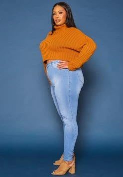 Vibrant Plus Size High Waist Light Wash Skinny Denim Jean -Asoph Sales Shop 2019595 940 2
