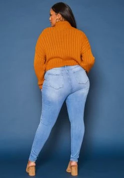 Vibrant Plus Size High Waist Light Wash Skinny Denim Jean -Asoph Sales Shop 2019595 940 3