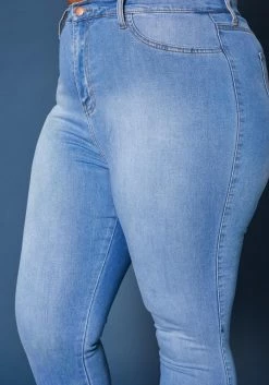 Vibrant Plus Size High Waist Light Wash Skinny Denim Jean -Asoph Sales Shop 2019595 940 4