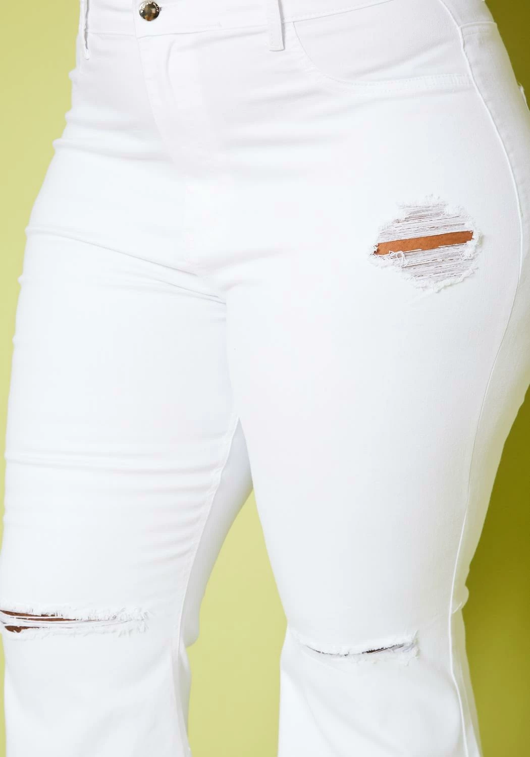 Vibrant Plus Size Distressed Bell Bottom Denim Jean 6 Vibrant Plus Size Distressed Bell Bottom Denim Jean - Image 6