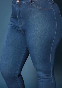 Vibrant Plus Size High Waist Skinny Denim Jean -Asoph Sales Shop 2019598 939 4