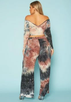Plus Size Multi Print Crop Top & Flare Pants Set 8 Plus Size Multi Print Crop Top & Flare Pants Set -Asoph Sales Shop 2019616 969 3