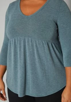 Plus Size Long Sleeve Flare Shirt -Asoph Sales Shop 2019640 003 4