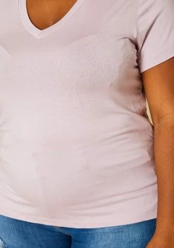 Plus Size V Neck Short Sleeve Top -Asoph Sales Shop 2019642 318 5