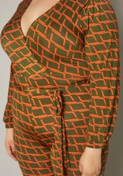 Plus Size Grid Plaid Flare Jumpsuit -Asoph Sales Shop 2019768 001 4