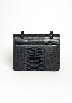 Ciara Croc Faux Leather Black Travel Bag -Asoph Sales Shop 2019795 001 2
