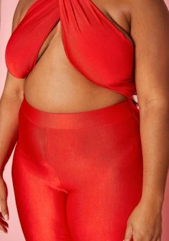 Plus Size Halter Neck Flare Jumpsuit -Asoph Sales Shop 2019903 001 4