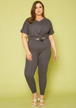Plus Size Casual Lounge Two Piece Set