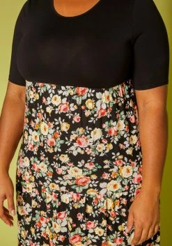 Plus Size Floral Print Flare Maxi Dress -Asoph Sales Shop 2019938 001 4